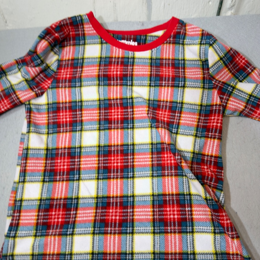 Jammies For Your Families Pajama Set Womens Medium Red Plaid Fleece Excellent